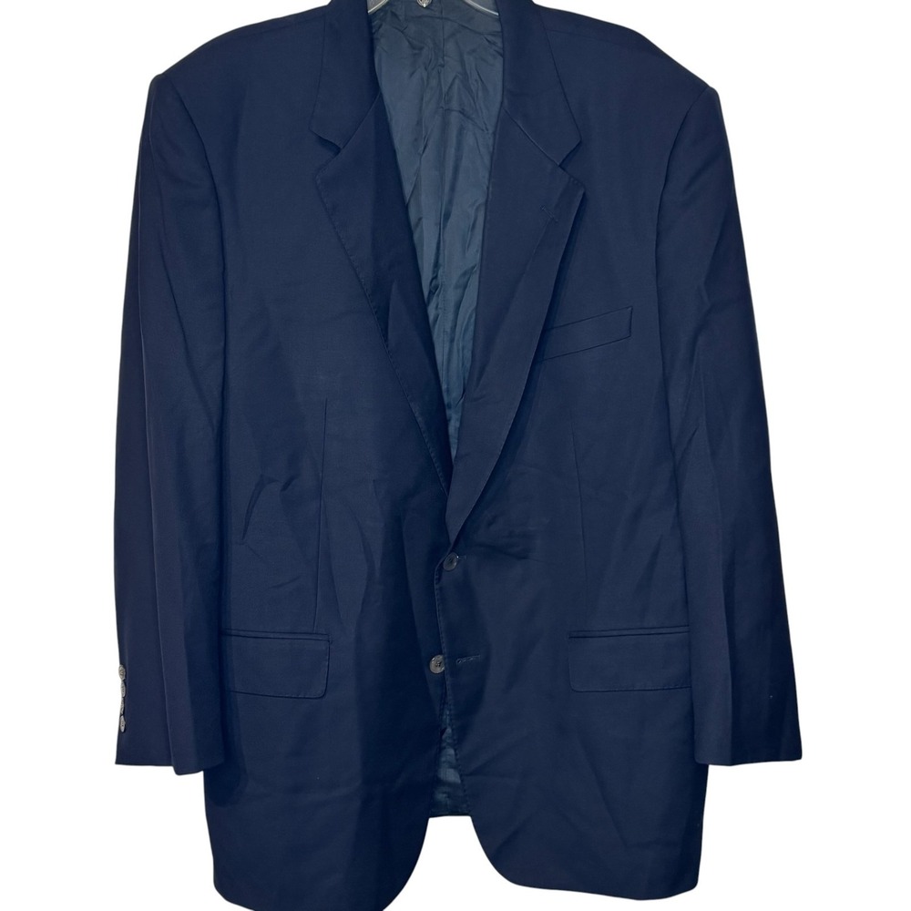 Corneliani Mens Blazer 100% Wool 2-Button Ventless Lined Made In Italy 54R EU/44